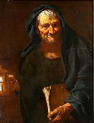 Pietro Bellotti Diogenes with the Lantern oil on canvas
